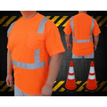 ANSI 107-2010 Class 2 Safety T - Neon Orange